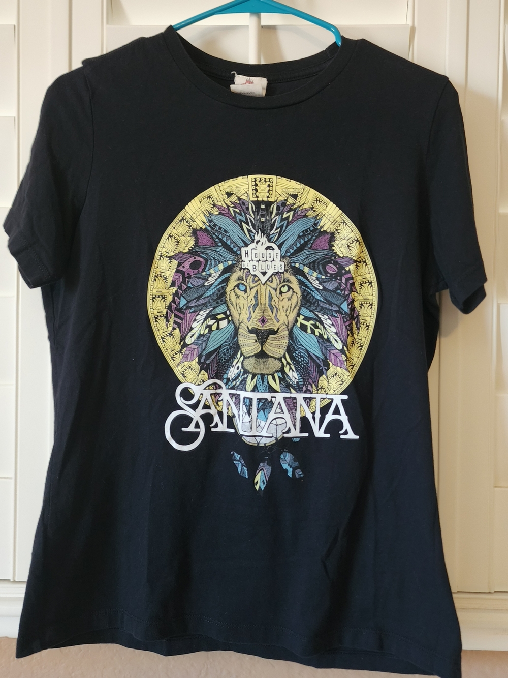 Santana House Of Blues Black Graphic T-shirt Size Medium